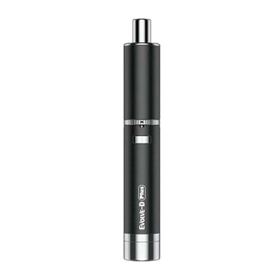 Yocan Evolve-D Plus Dry Herb Pen Vaporizer with dual-function mouthpiece and built-in storage jar for efficient heating and vapor production.