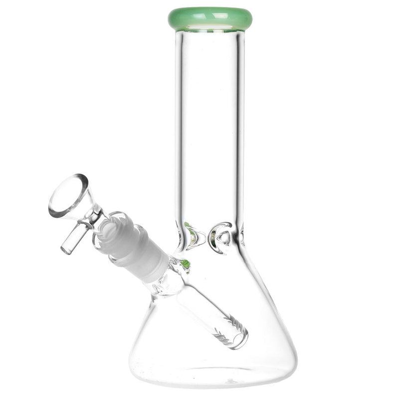 Classic Glass Beaker Water Pipe - 8" / 14mm F / Colors Vary - Cheapnotic