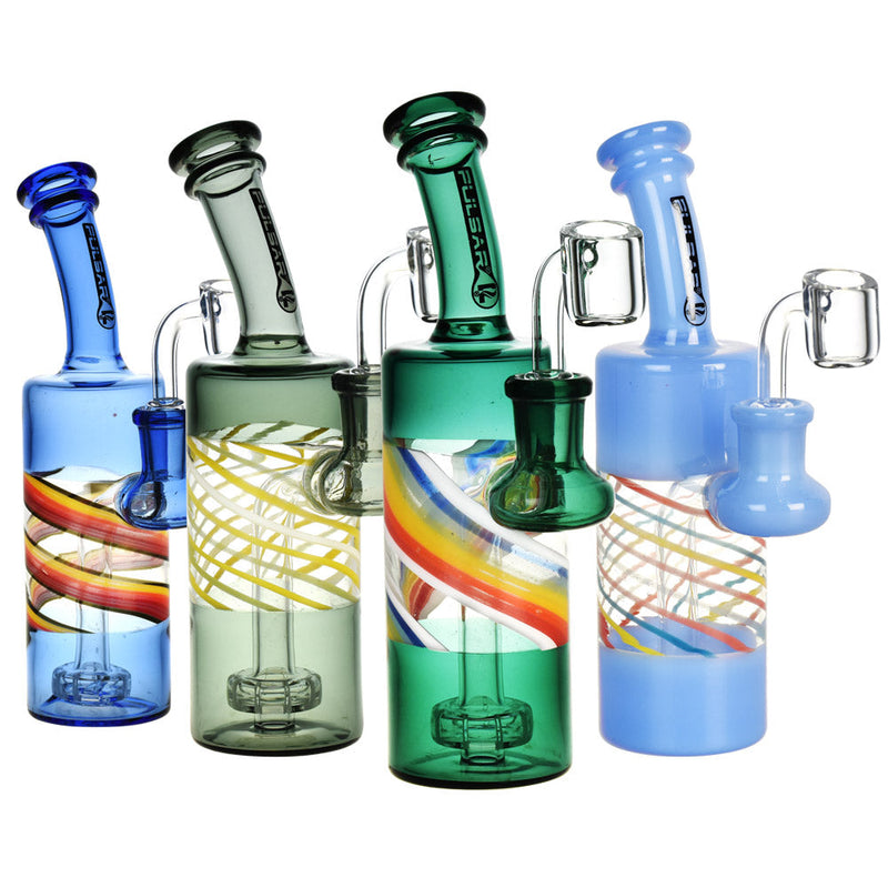 Pulsar Spiral Bottle Rig - 7" / 14mm F / Colors Vary