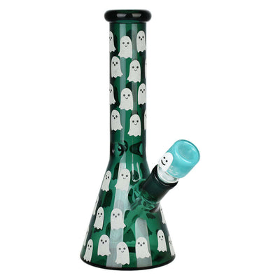 Ghostly Glow Beaker Water Pipe | 10" | 14mm F