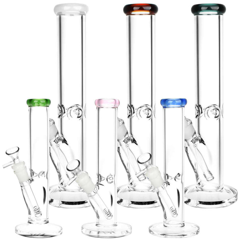 Classic Straight Tube Water Pipe | 14mm F | Colors Vary