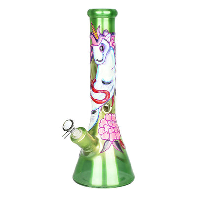 Unicorn Glow Beaker Water Pipe | 13.5" | 14mm F