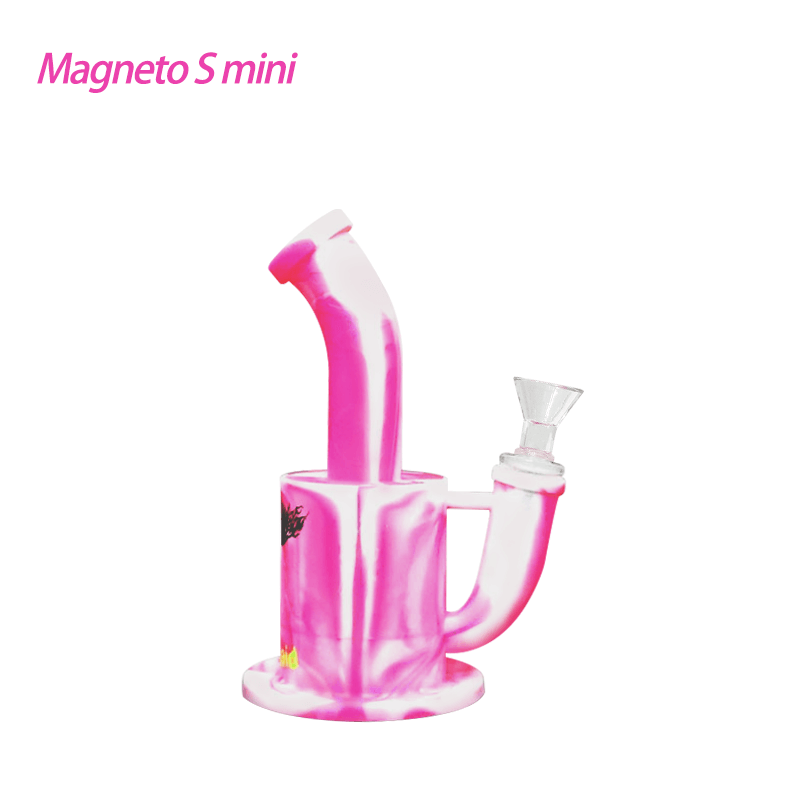 Waxmaid Magneto S Mini 7.3″ Pink Silicone Water Pipe with Built-in Magnet