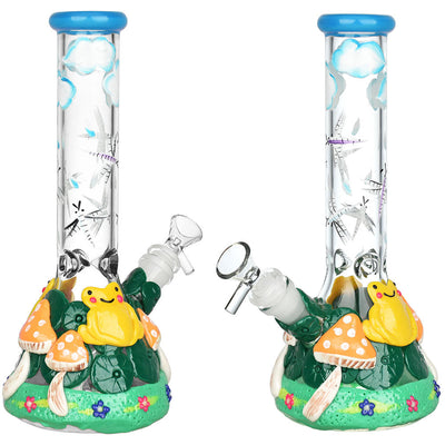 Froggy Friend Fun-guy Beaker Water Pipe | 10" | 14mm F - Cheapnotic