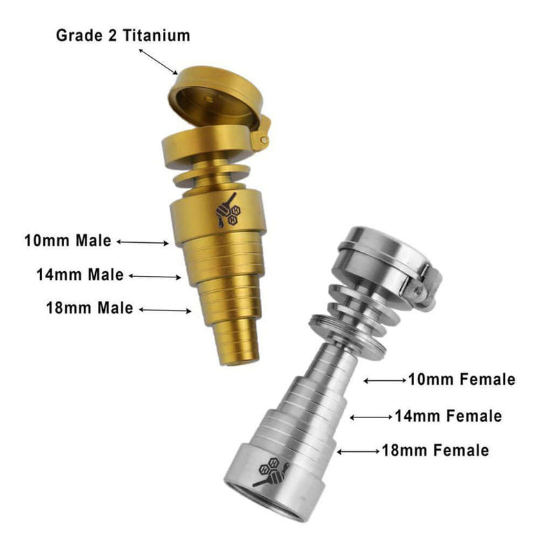 TITANIUM 6 IN 1 CARB CAP DAB NAIL