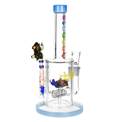 Chakra Frog Water Pipe w/ Stir Tool - 9"/19mm F/Asst Colors - Cheapnotic