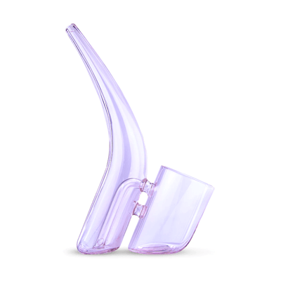 Hand blown borosilicate glass Puffco Proxy Bubbler in lavender, provides smoother and cooler hits with percolated water filtration.