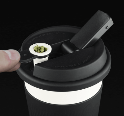 Puffco Cupsy Coffee Cup Water Pipe - 5" / Black