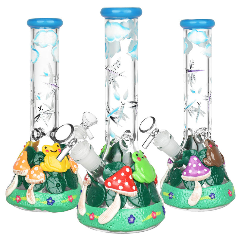 Froggy Friend Fun-guy Beaker Water Pipe | 10" | 14mm F - Cheapnotic