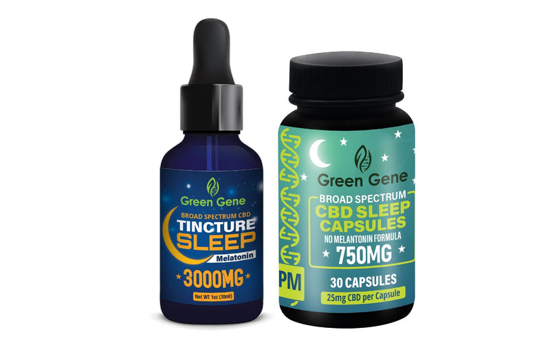 CBD Night Time Duo - Melatonin Sleep Tinctures (1000MG - 3000MG) & 750MG PM Capsules