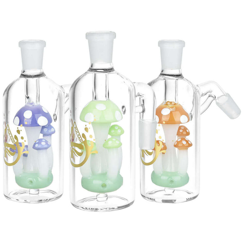 Pulsar Shroom Quintet Ash Catcher | 5.25" | 14mm | Colors Vary