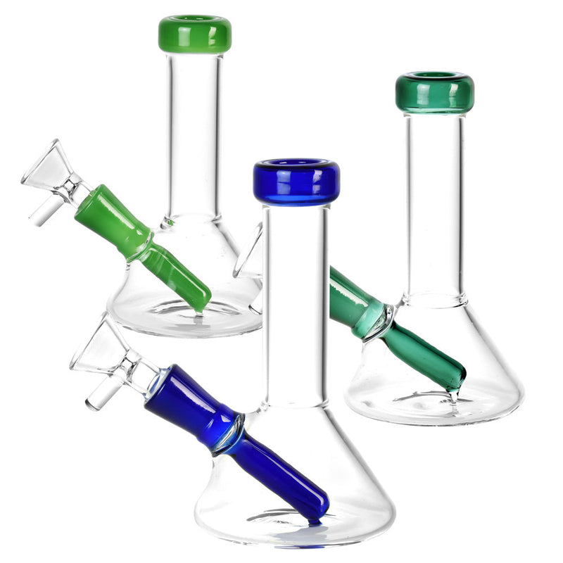 Conical Beaker Mini Water Pipe - 5.25"/14mm F/Colors Vary - Cheapnotic