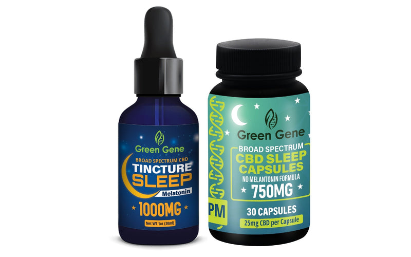 CBD Night Time Duo - Melatonin Sleep Tinctures (1000MG - 3000MG) & 750MG PM Capsules