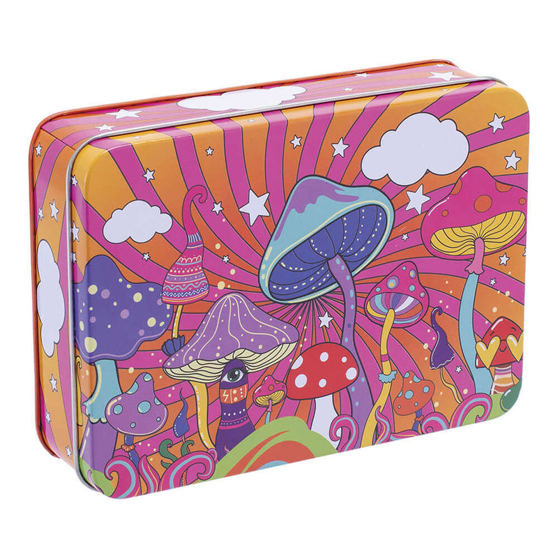 8PC DISPLAY - Fujima Tin Stash Box - 6.5"x4.5" / Assorted Designs