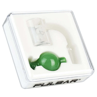 Pulsar Quartz Banger & Ball Carb Cap Set- 14mm M/Colors Vary