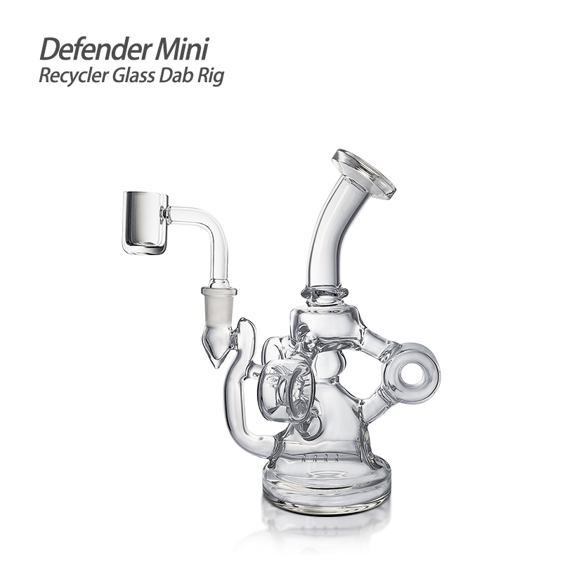 Waxmaid 6.14 Inch Defender Mini Recycler Glass Dab Rig